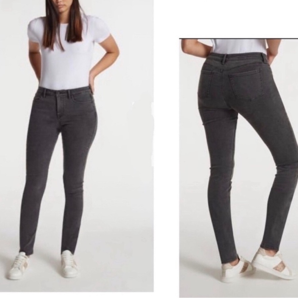 NYDJ NWT Alina stretch legging grey lift & tuck denim jean zipper closure size 4